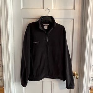 Mens Columbia full zip fleece black/charcoal size medium